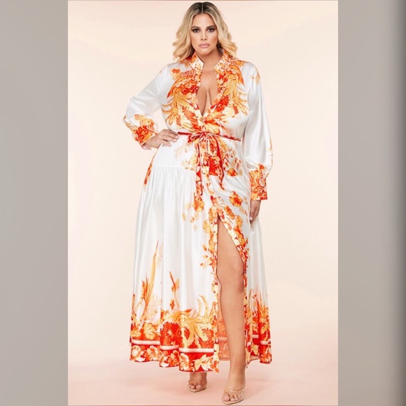 Plus+Curvy Kimora Long Sleeve Maxi Dress - Picture 4 of 5